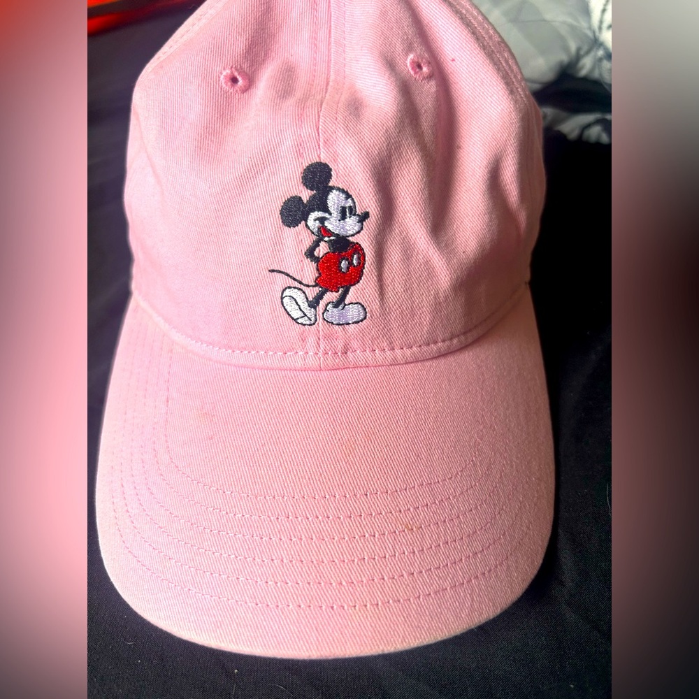 Pink Mickey Mouse dad hat